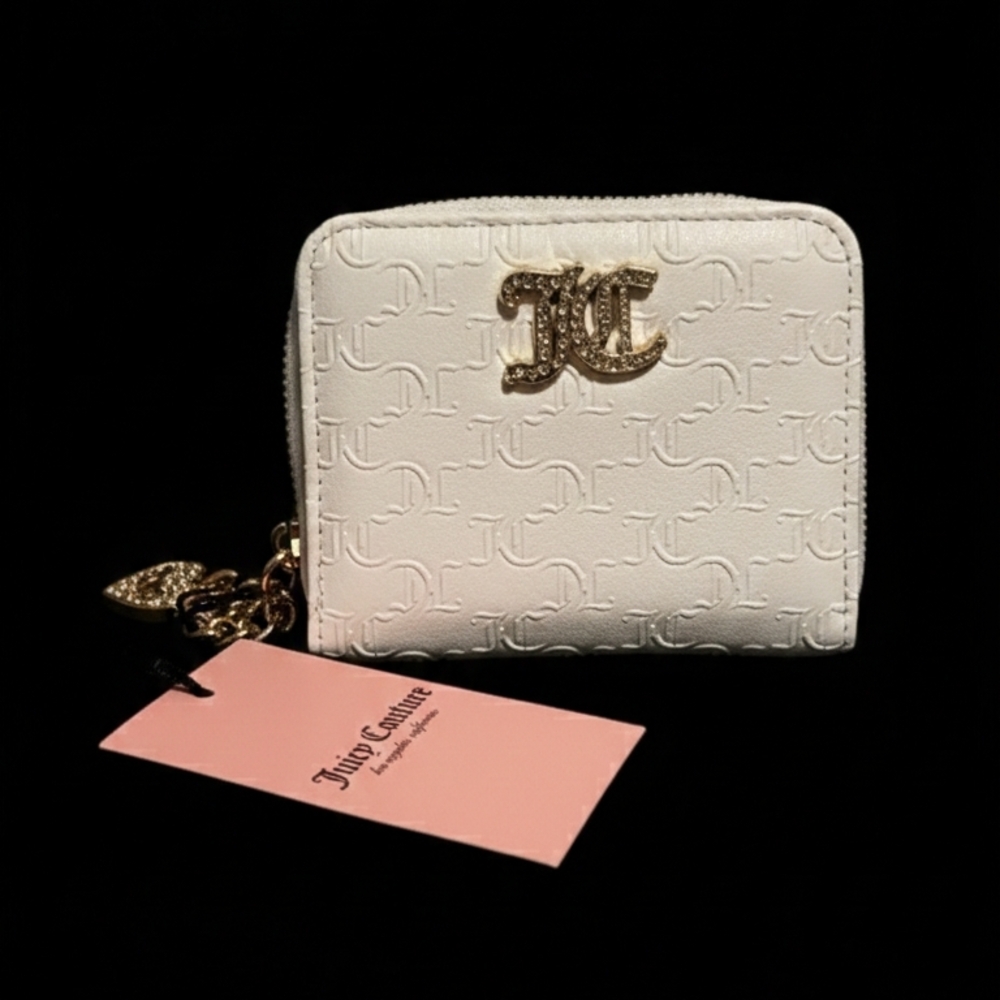 Juicy Couture Gold Logo White Wallet